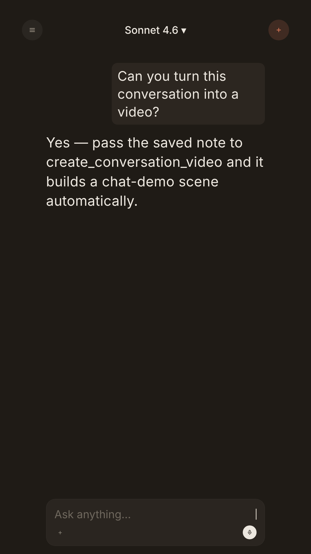 Chat Demo scene template, 9:16