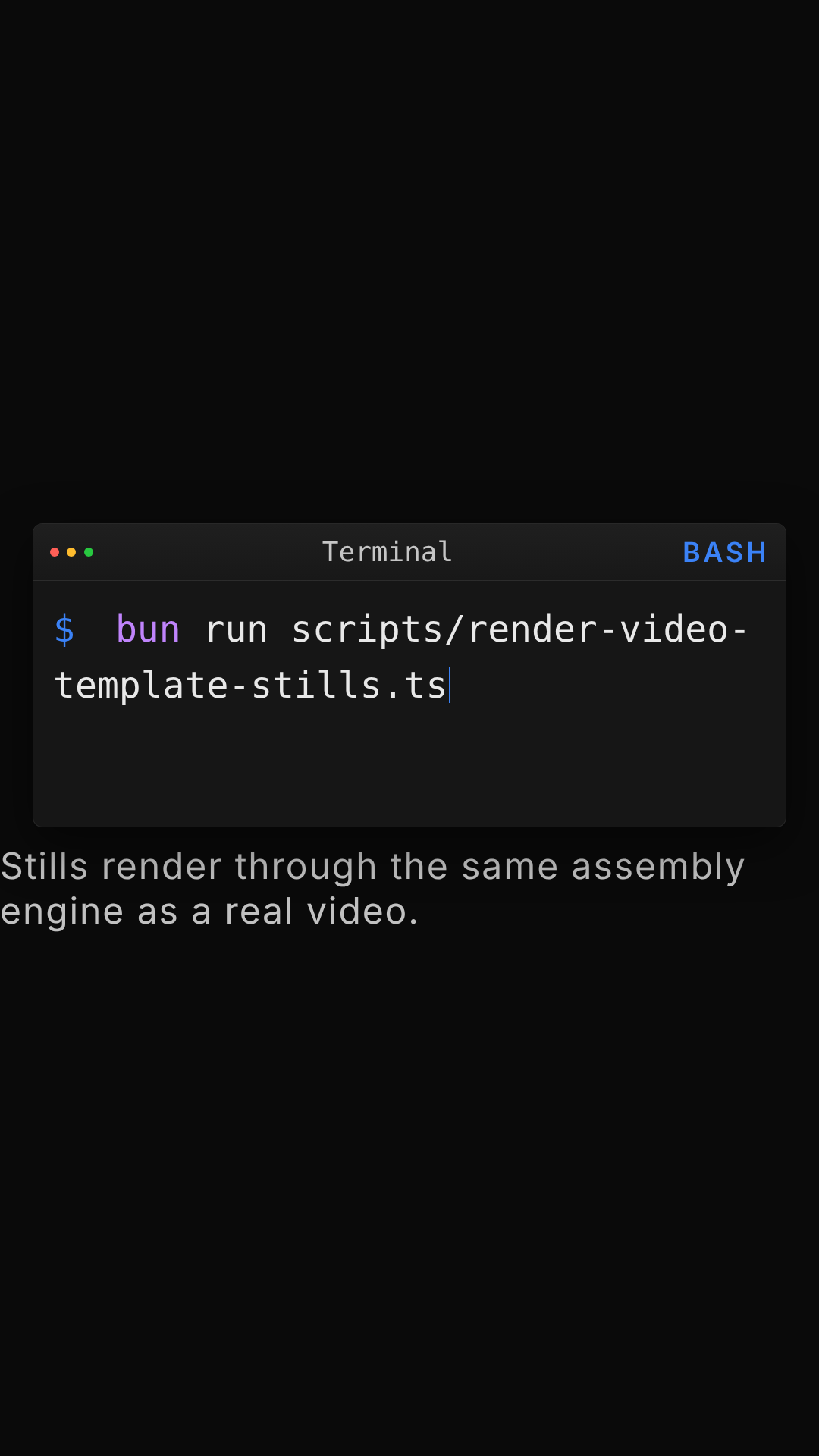 Code Block scene template, 9:16