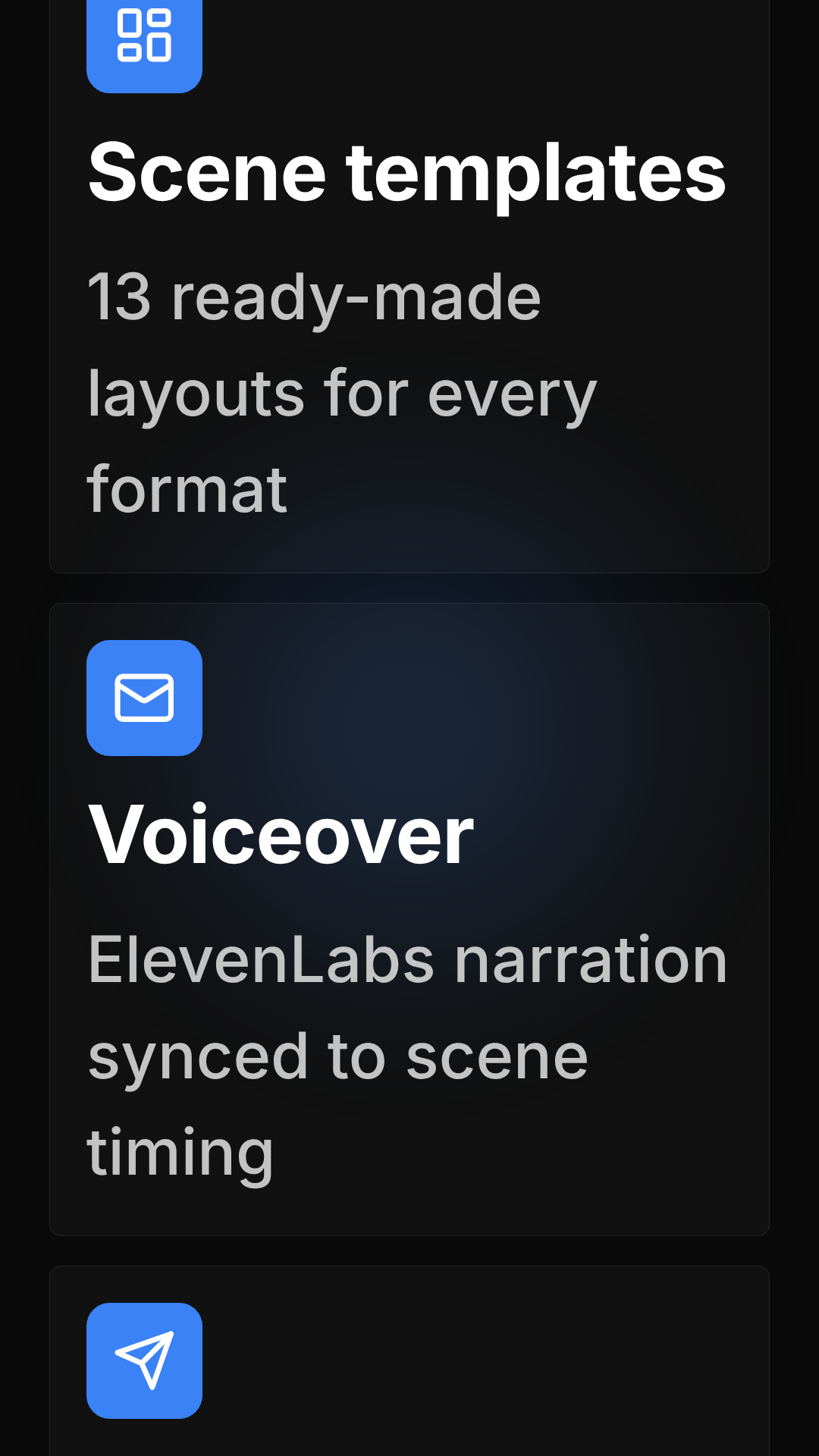 Feature Grid scene template, 9:16