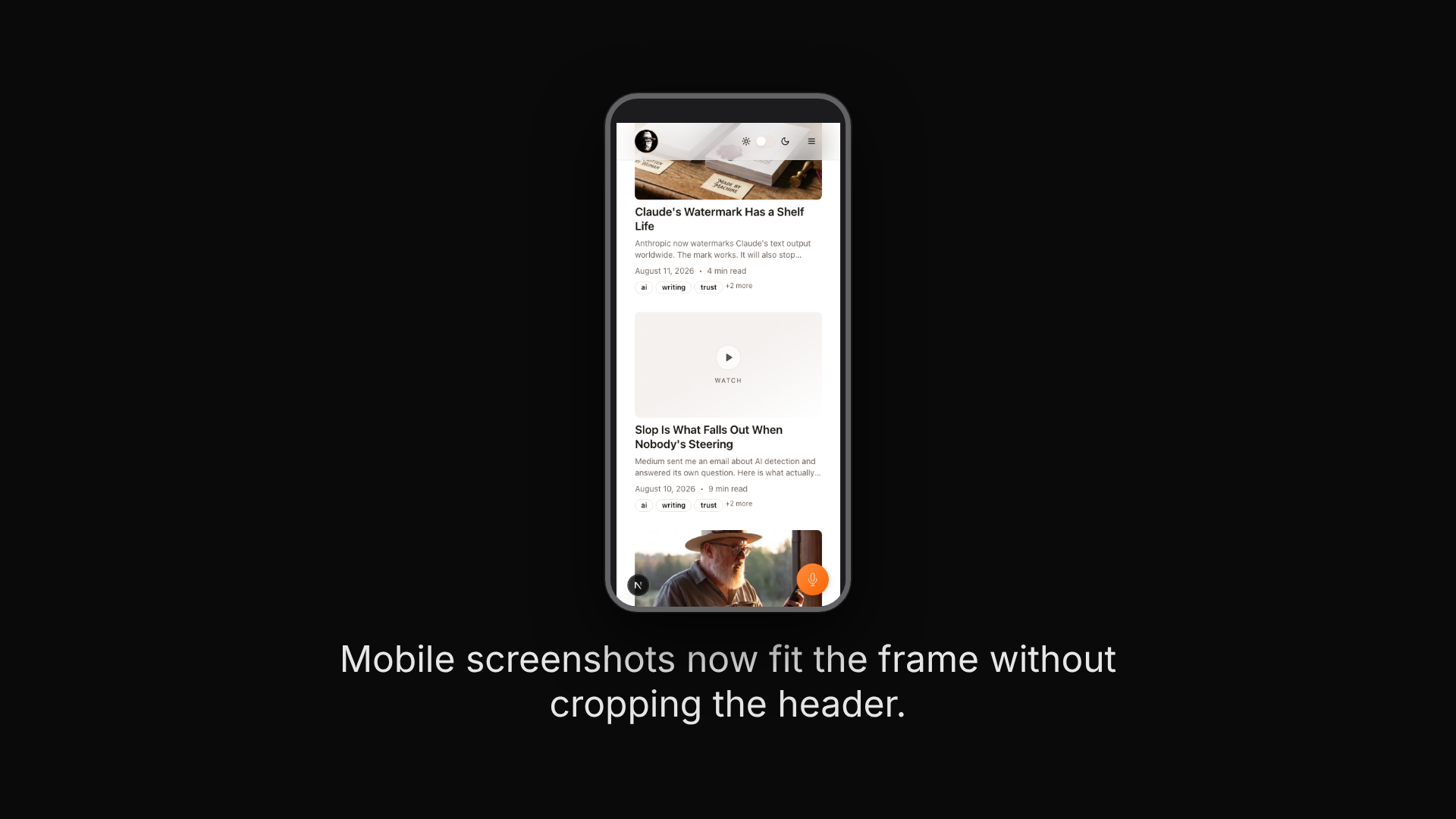 Phone Frame scene template, 16:9