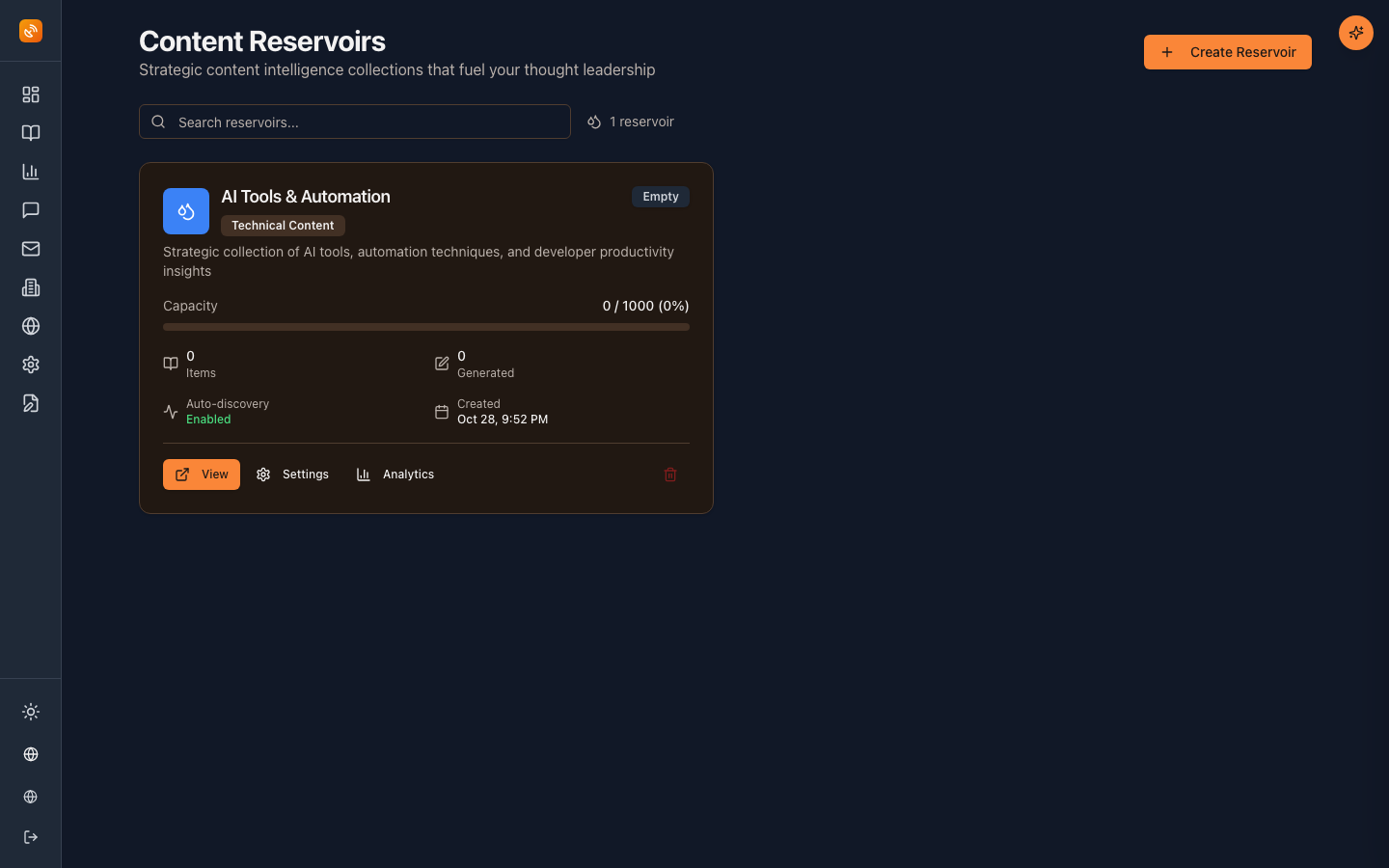 Reservoirs Dashboard